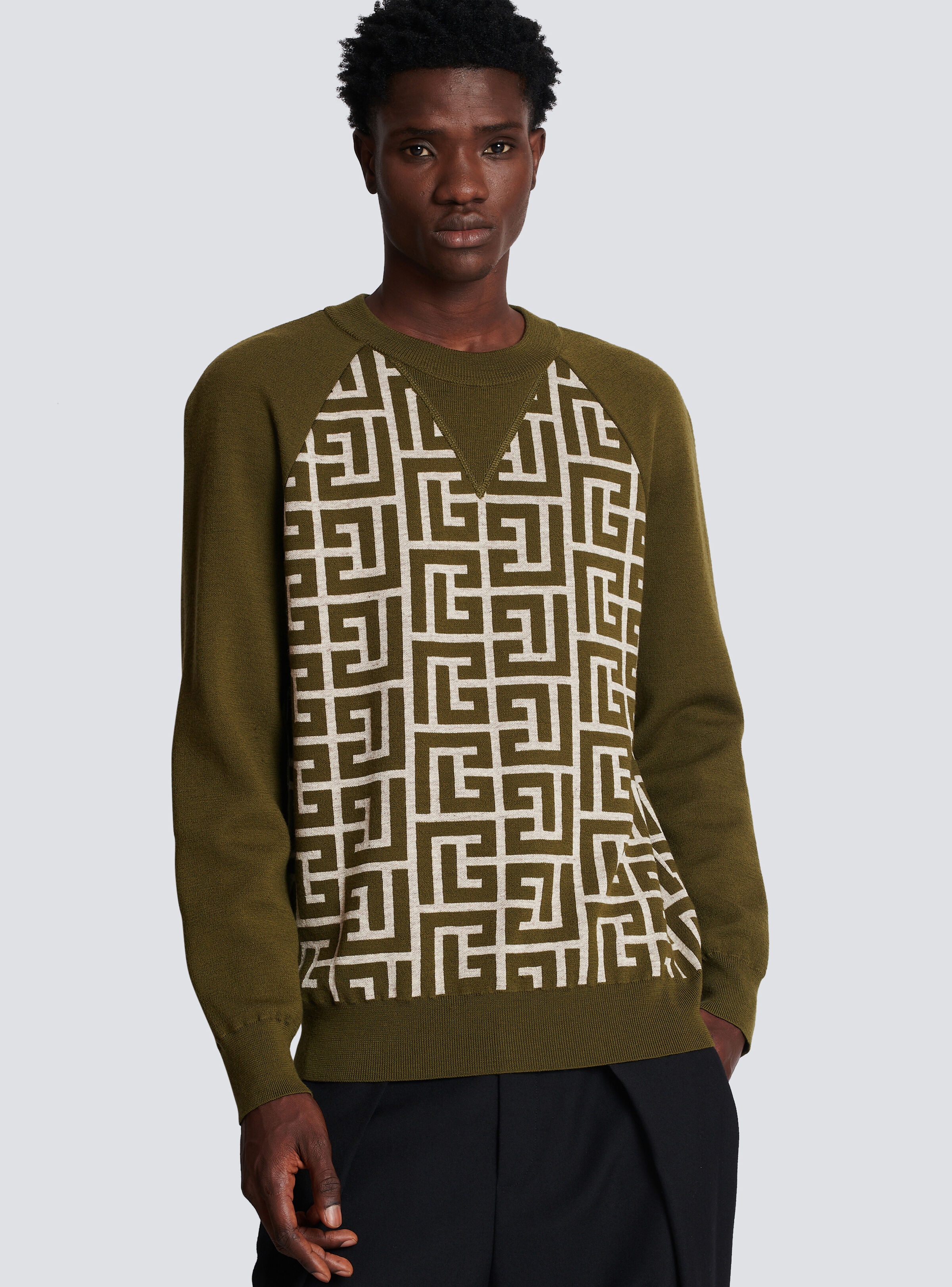 Wool jumper with monogram - 6