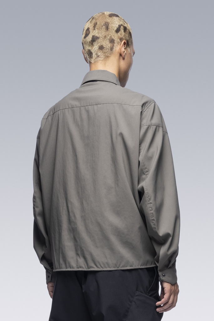 LA10-M Nylon Stretch Polartec® Alpha® Press Button Shirt Jacket Black - 4