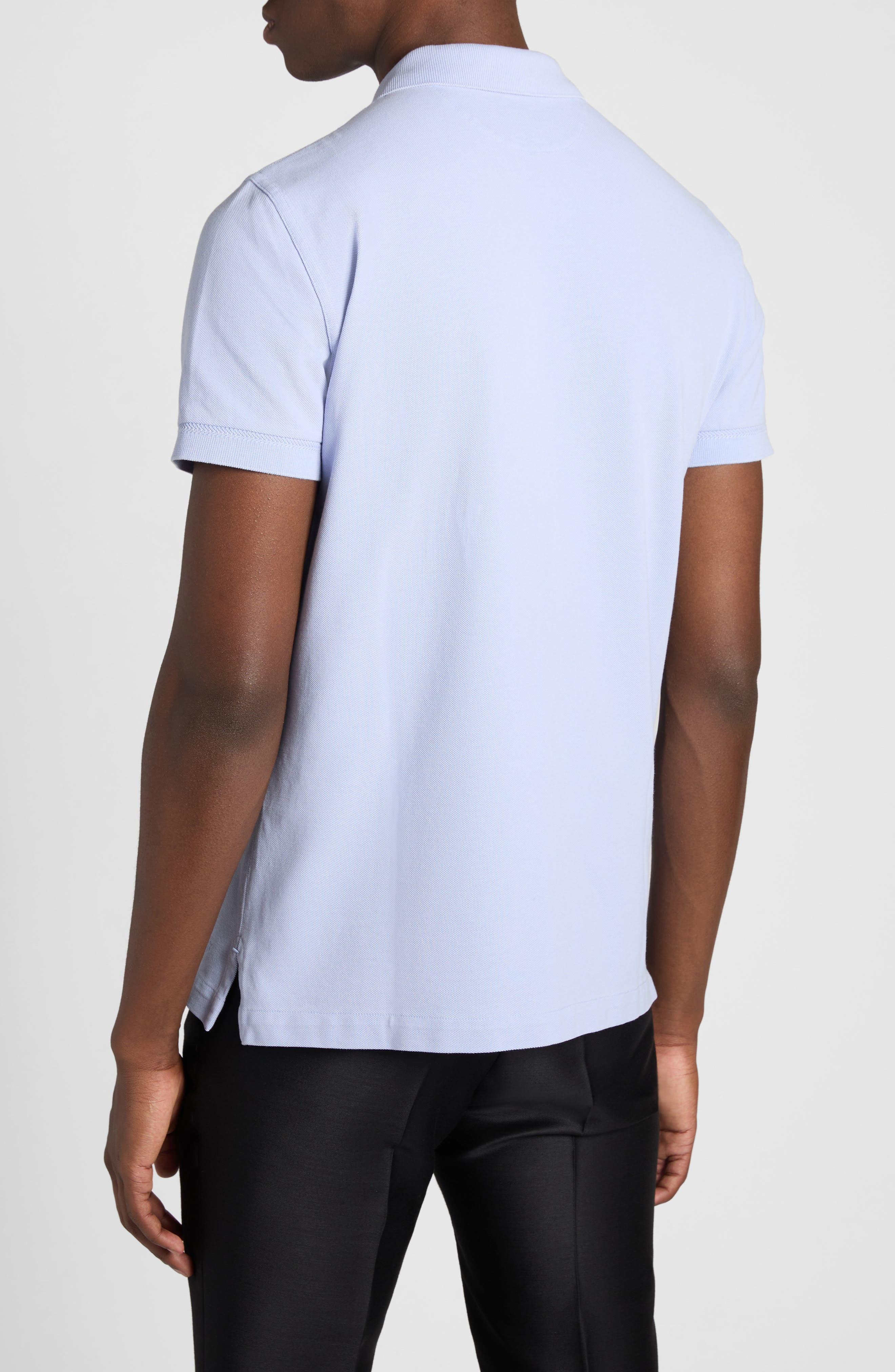 TOM FORD Short Sleeve Cotton Piqué Polo in Periwinkle at Nordstrom - 2