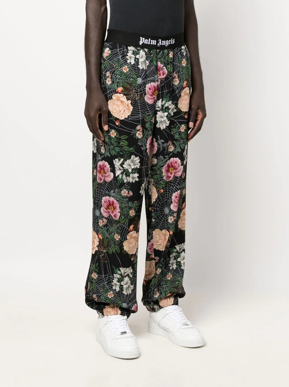 floral-print logo-waistband trousers - 3