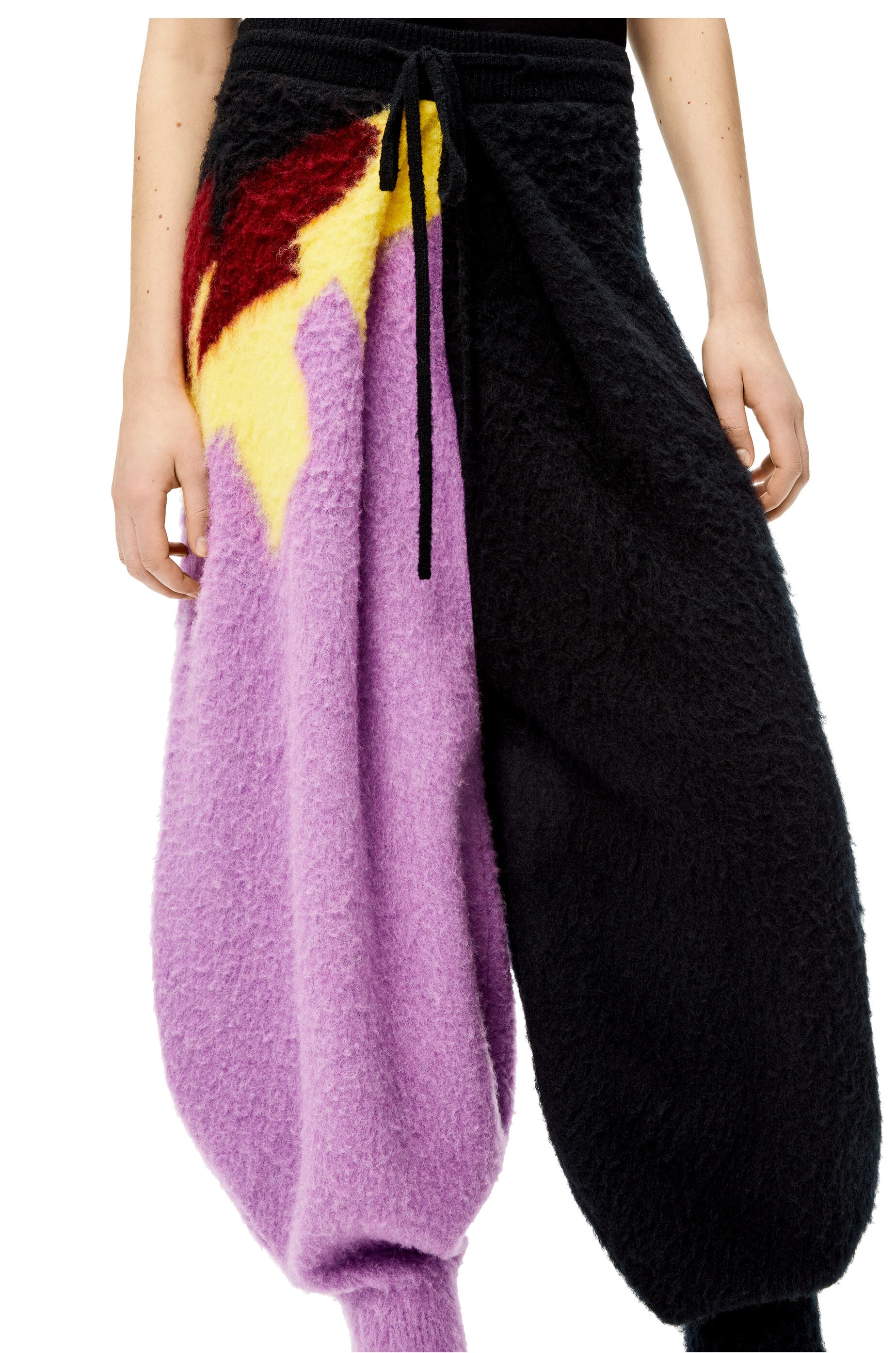 Intarsia balloon trousers in wool - 5