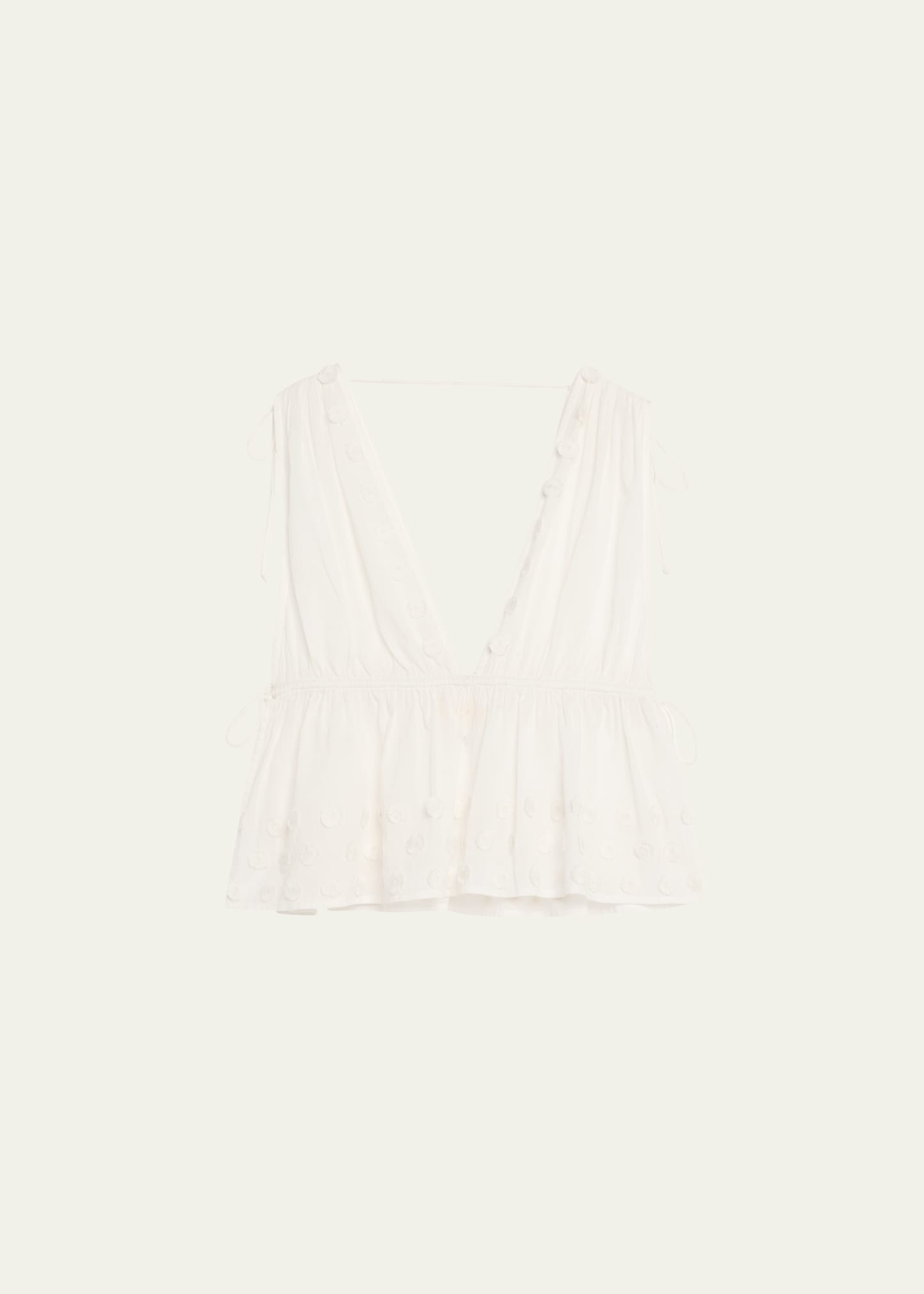 Anya Plunge V-Neck Coverup Top - 1