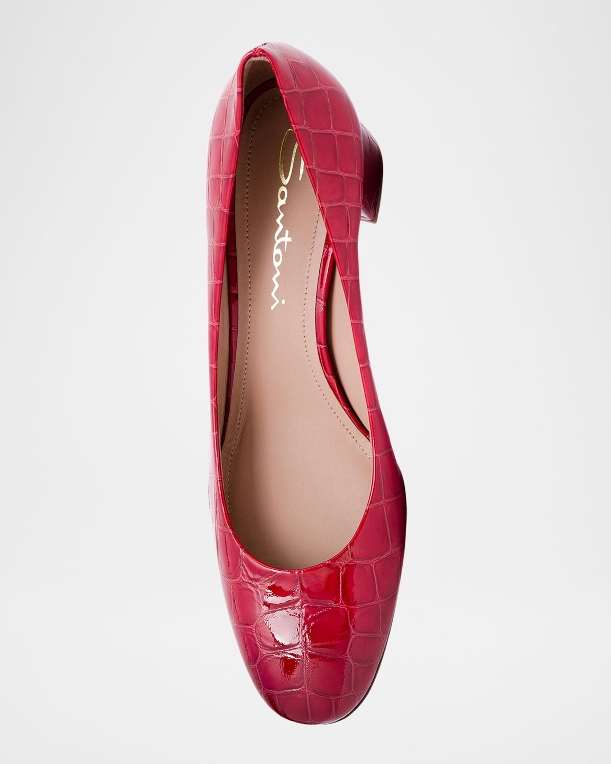 Fight Croc-Embossed Leather Pumps - 6