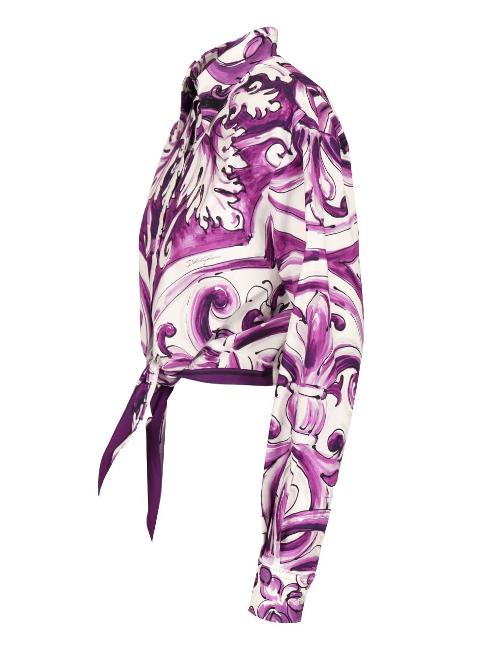 Maiolica Print Poplin Shirt Shirts Violet - 3