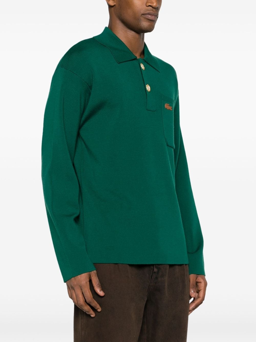 x le FLEUR wool polo shirt - 3