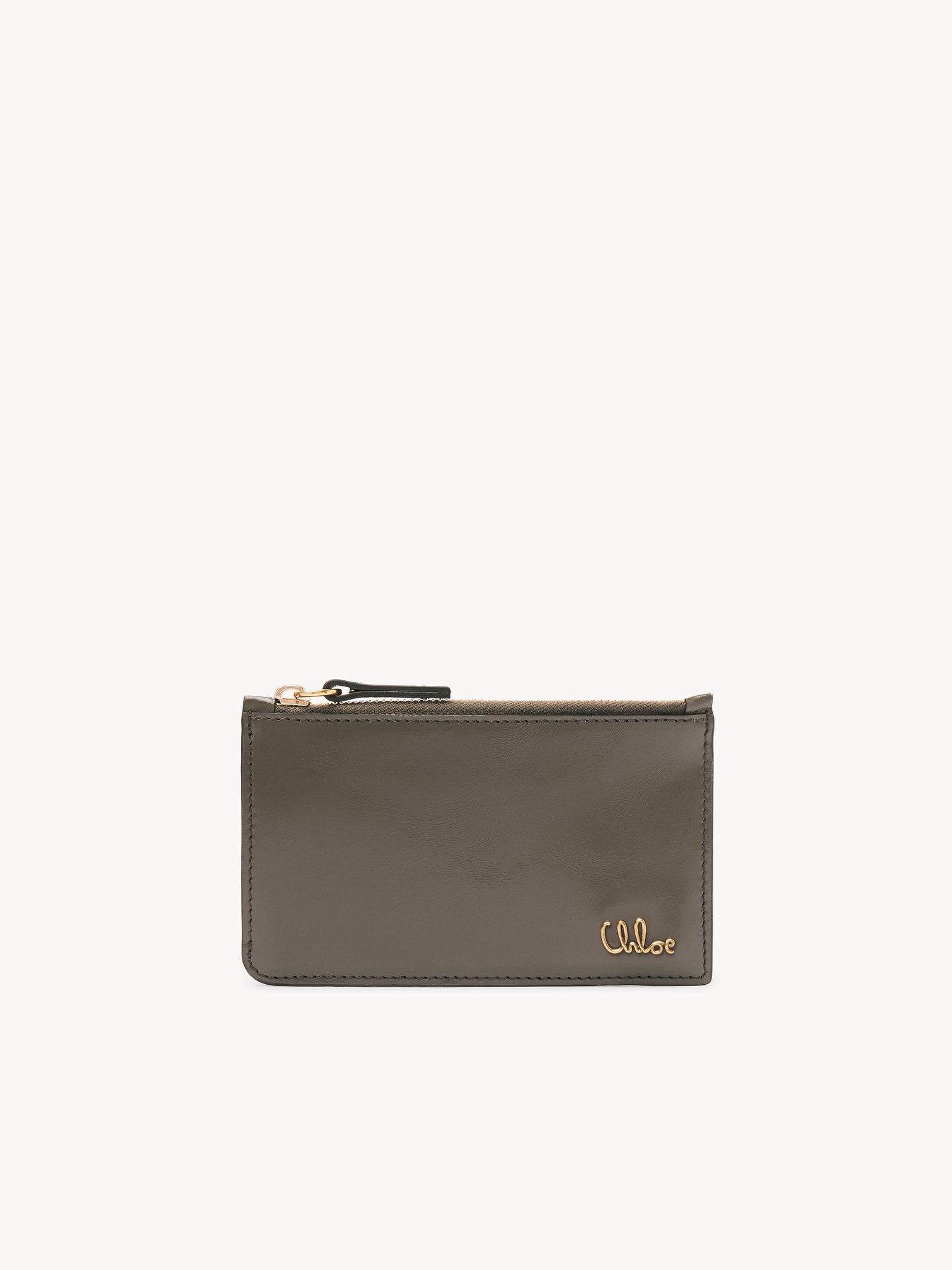 SMALL CHLOÉ ICONIC PURSE WITH CARD SLOTS IN SHINY LEATHER - 1