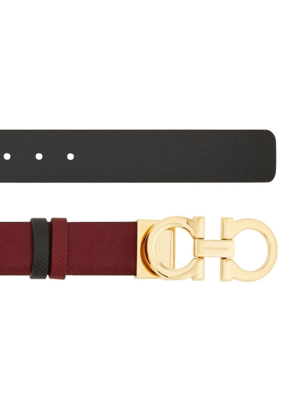 reversible Gancini-buckle belt - 2