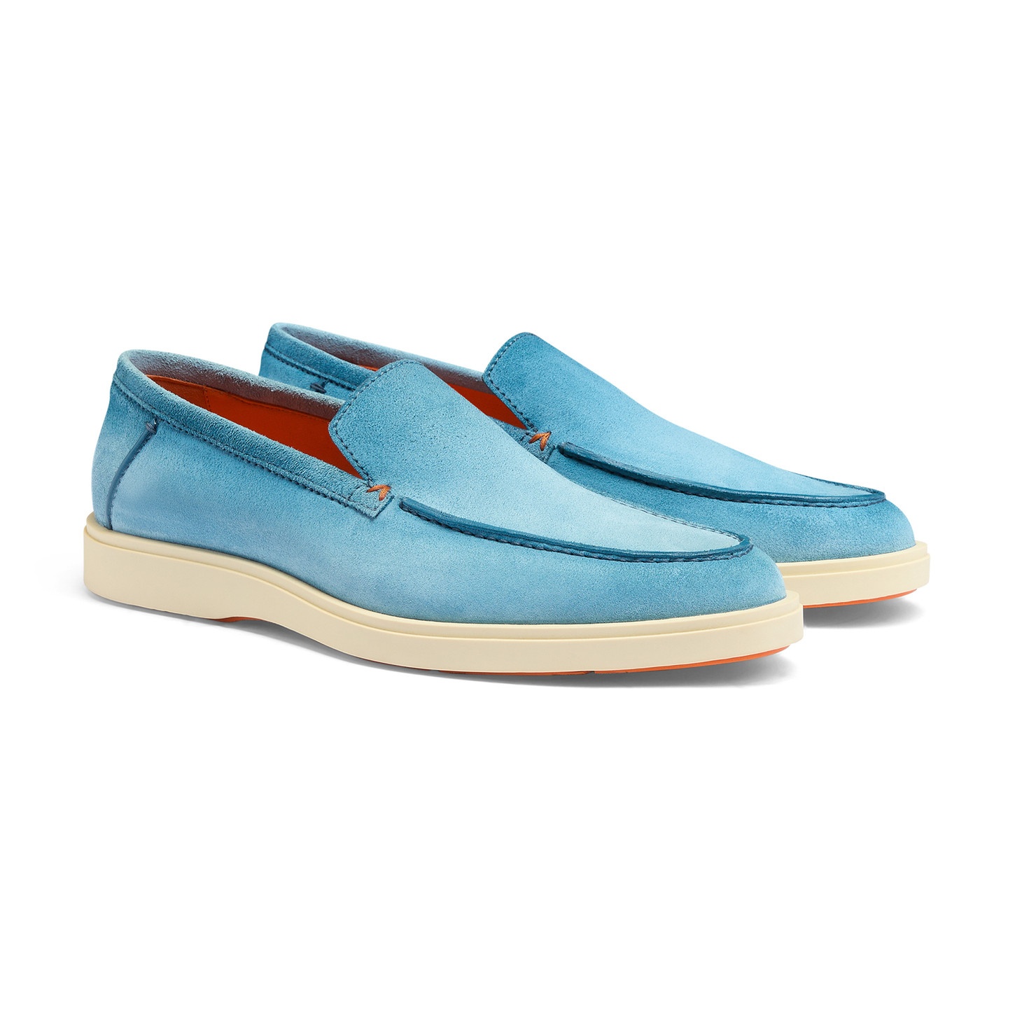 Men's light blue suede loafer - 2