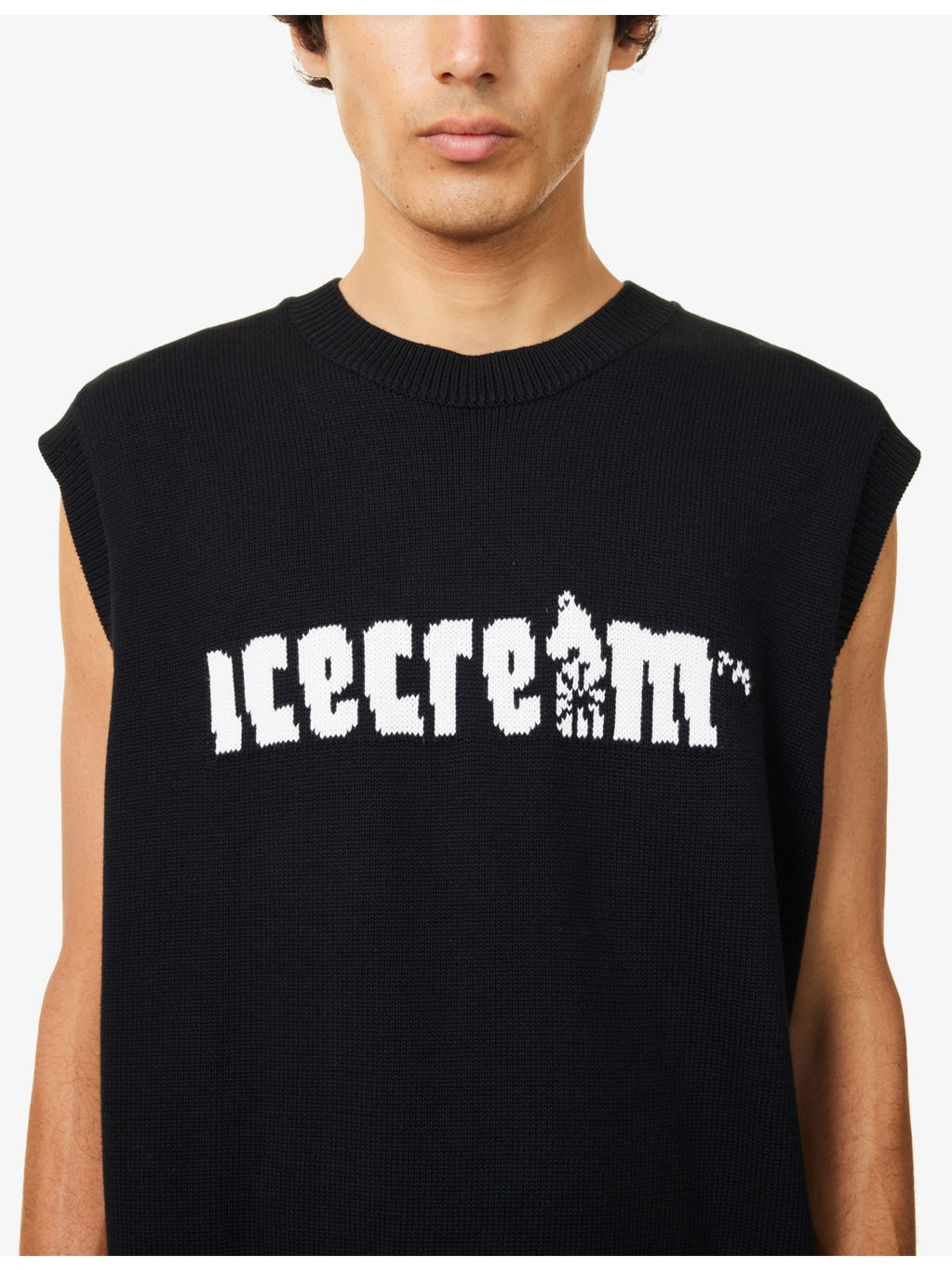 Logo-Intarsia Knitted Cotton Vest - 5
