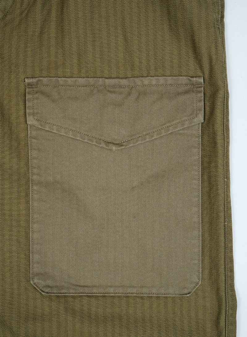 British Army Pant Nano Pigment Herringbone Twill in Green 7