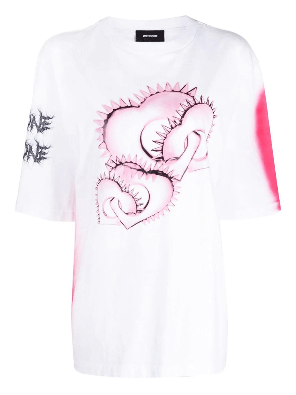 White Spray Washed T-Shirt - 1