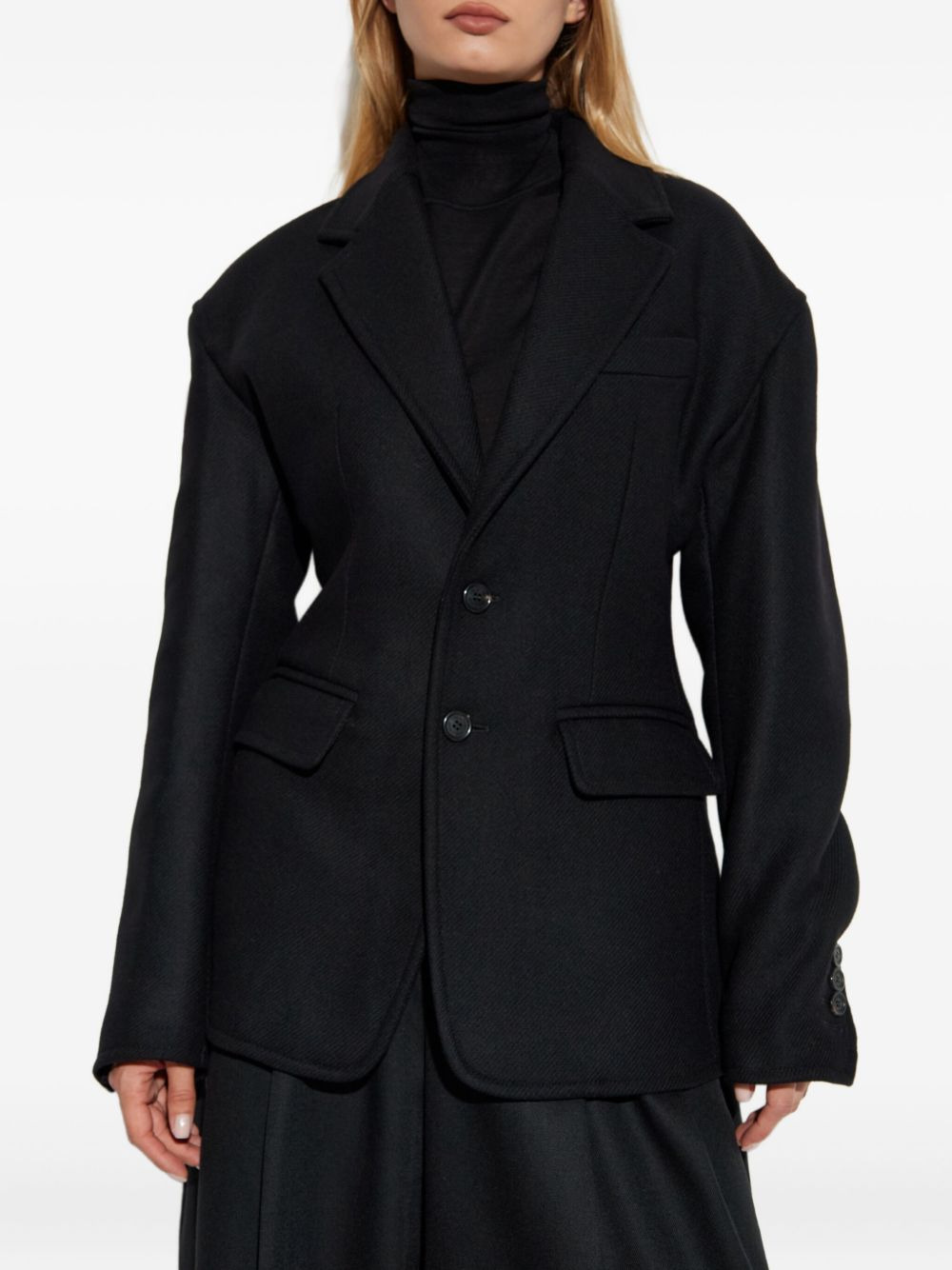 two-button wool-blend jacket - 3