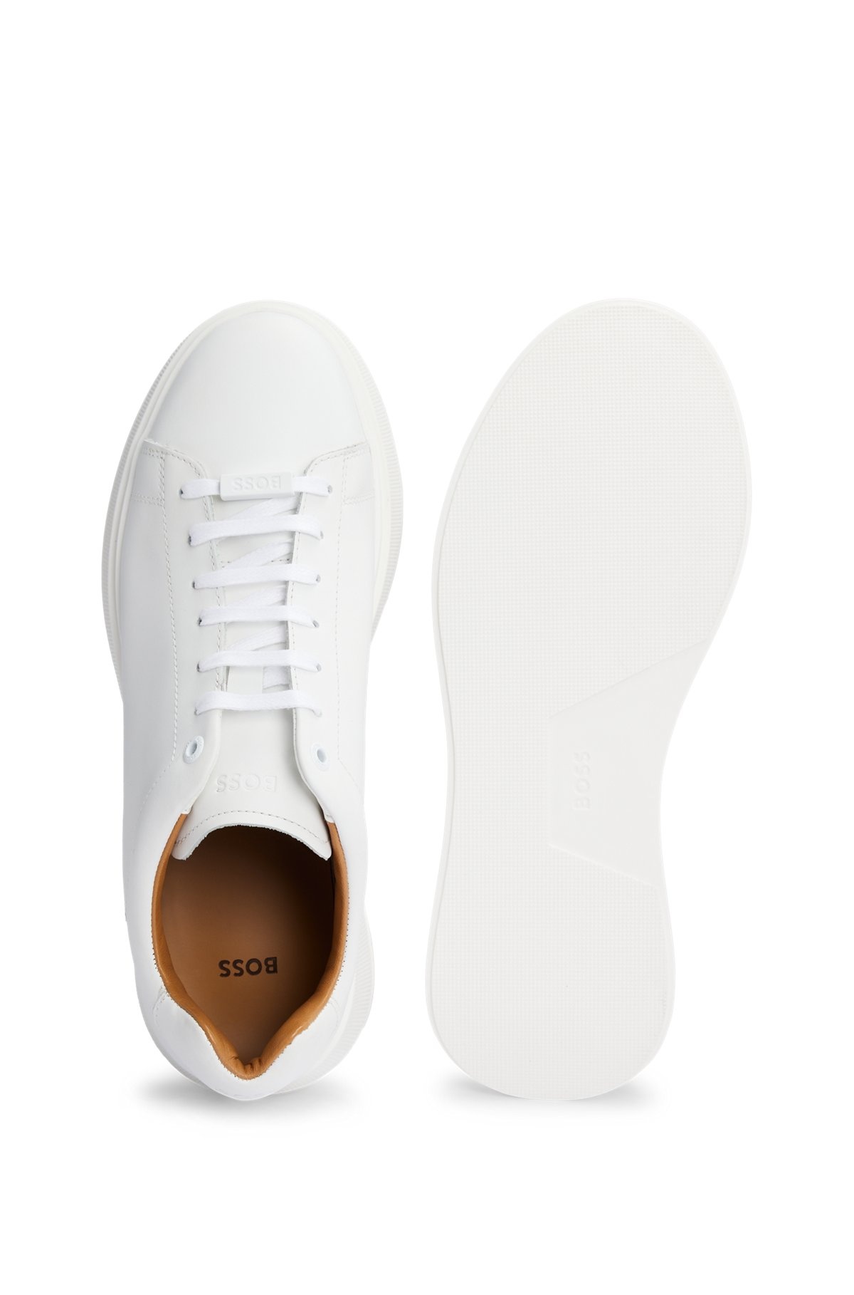LEATHER TRAINERS WITH RUBBER OUTSOLE - 4