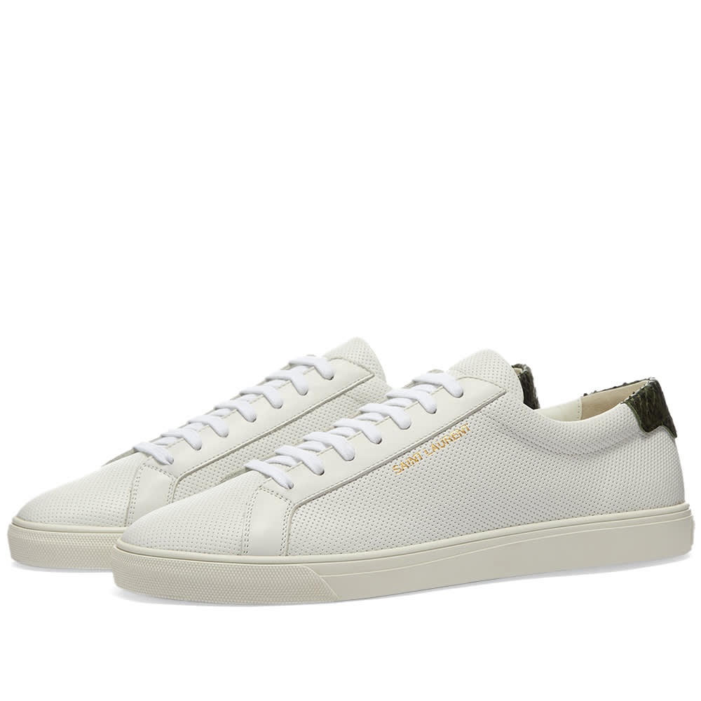 Saint Laurent Andy Perforated Low Top Sneaker - 1