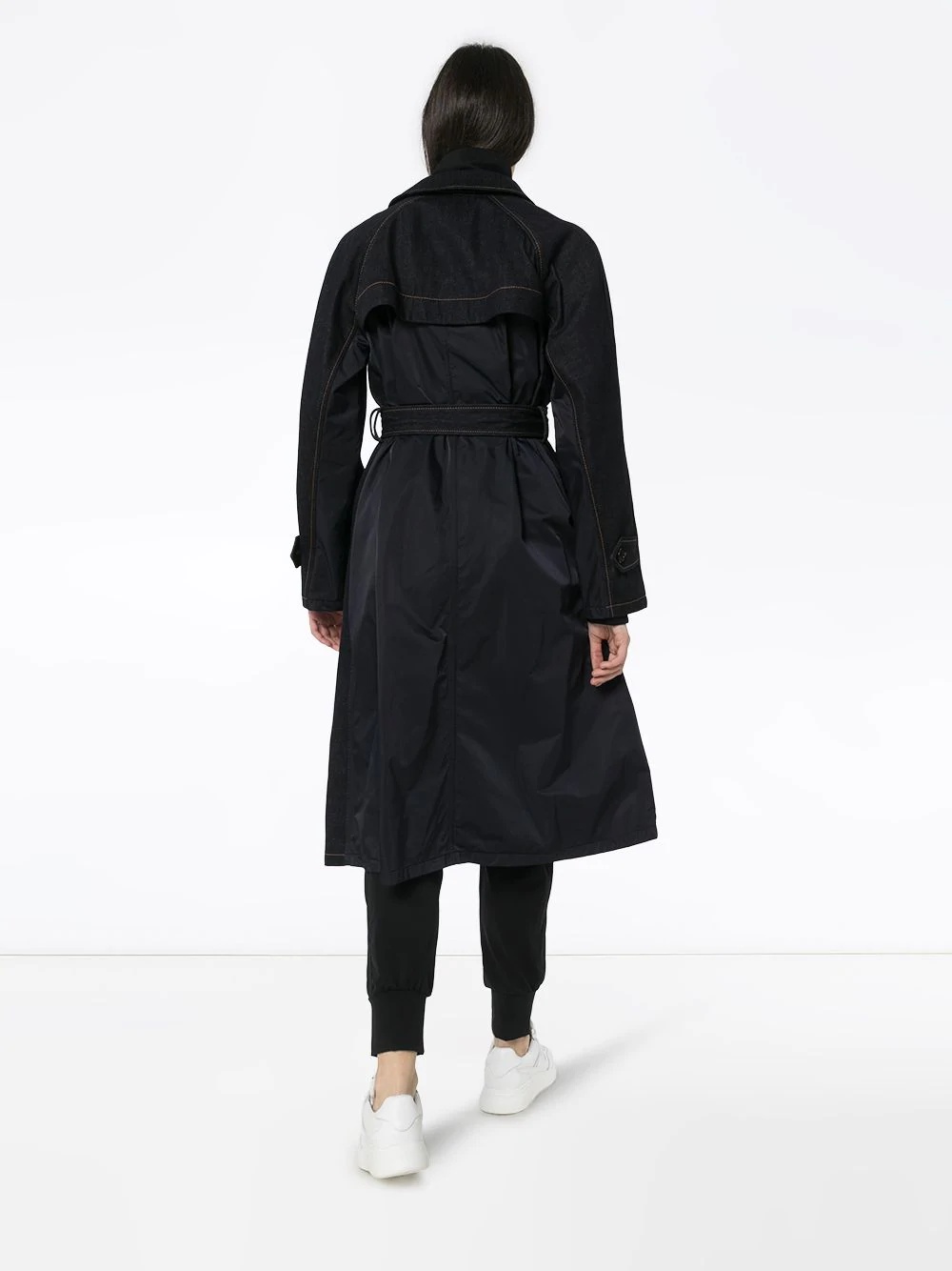 Pistache denim trench coat - 4