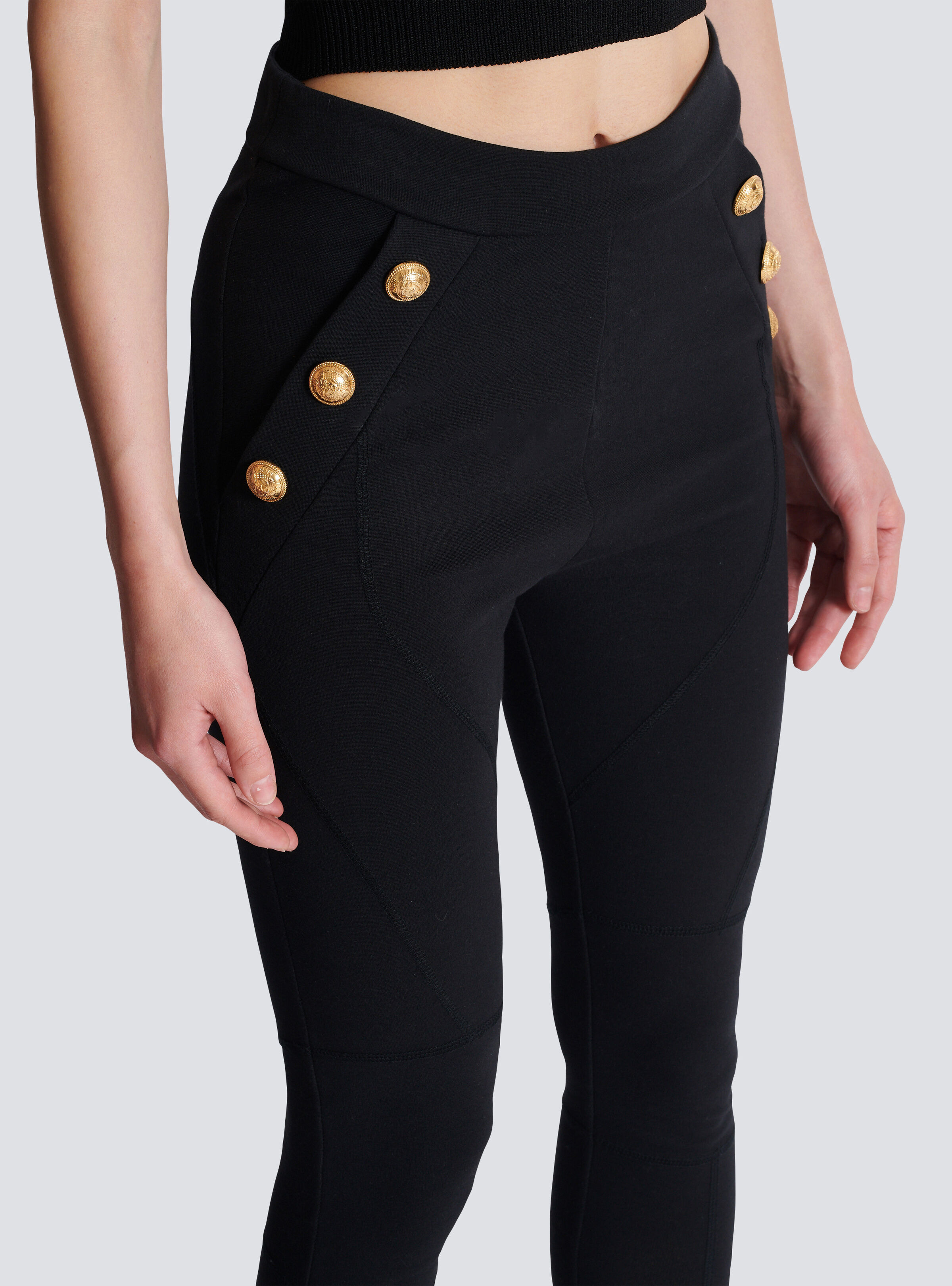 Jersey leggings with 6 buttons - 6