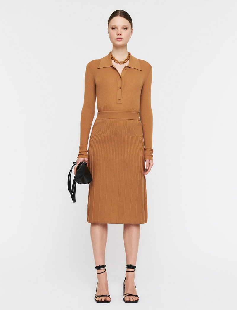 JOSEPH Fine Merino Rib Skirt outlook