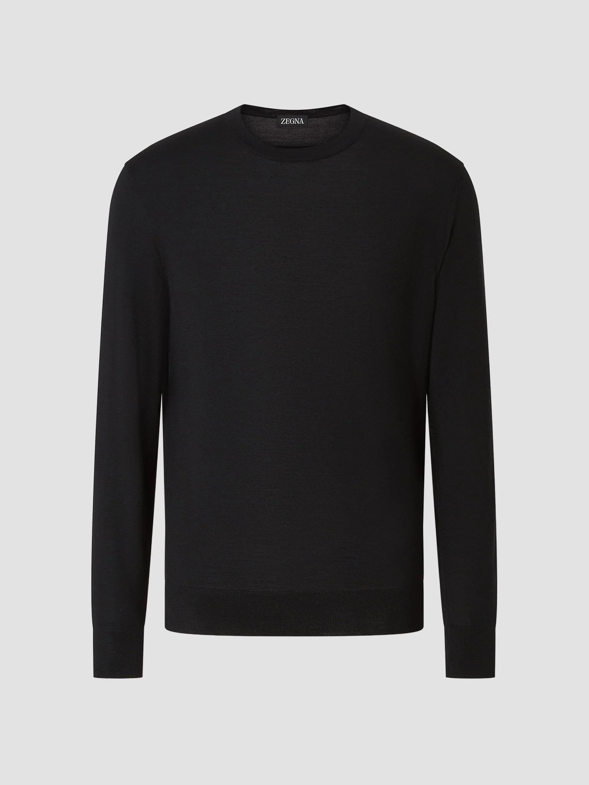 Men's Trofeo 15milmil15 Wool Crewneck Sweater - Black - 1