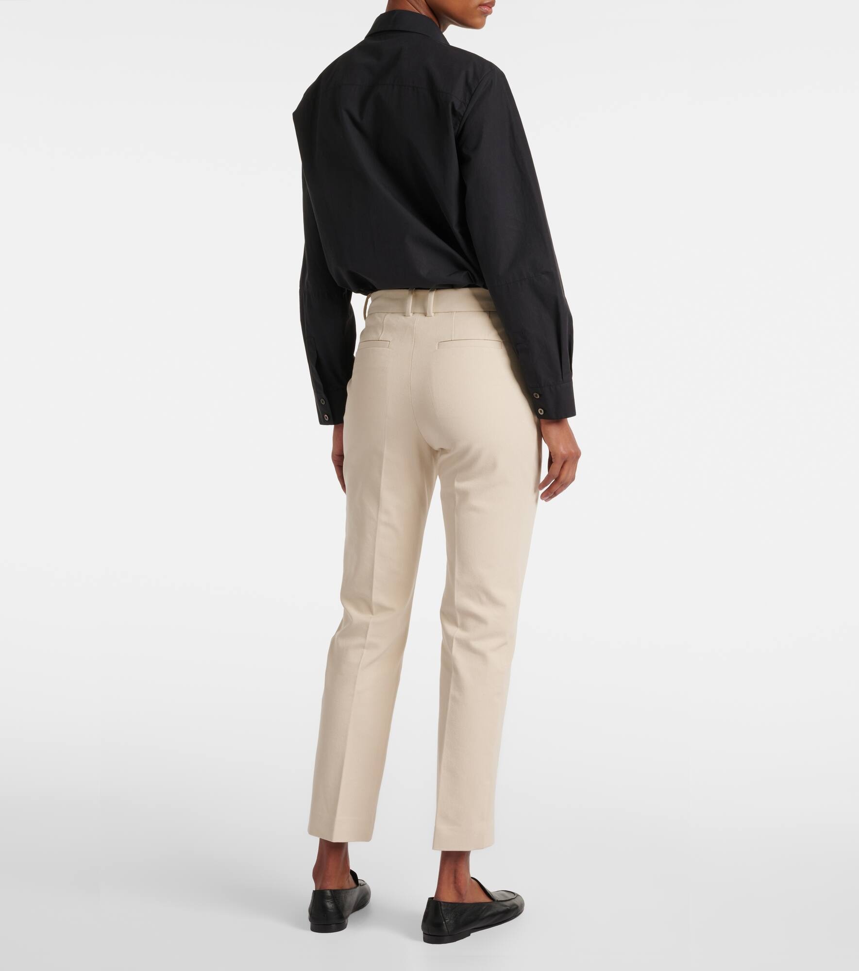 Coleman cropped gabardine slim pants - 3