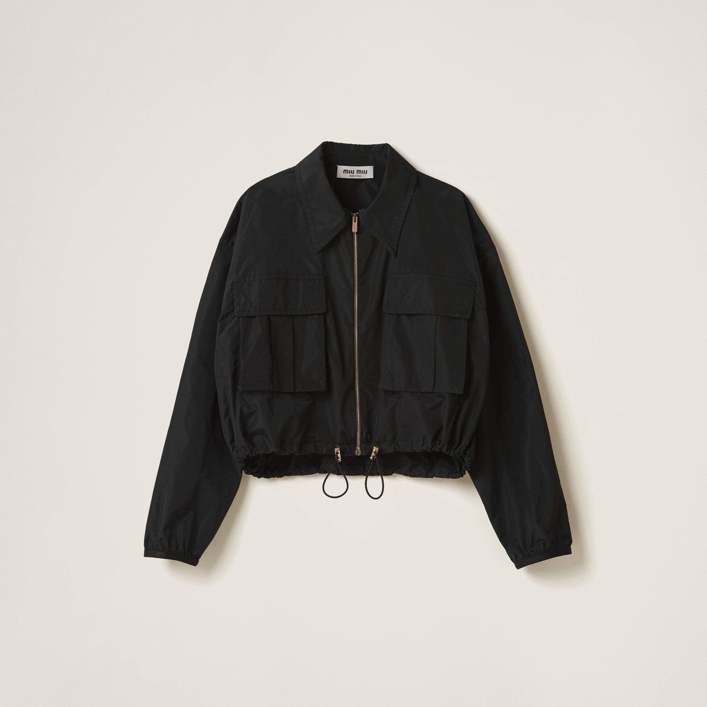 Technical silk blouson jacket - 1
