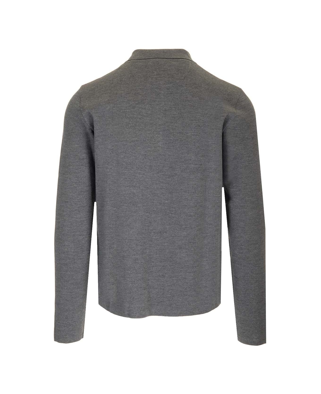 Vlogo Long Sleeve Wool Polo - 2