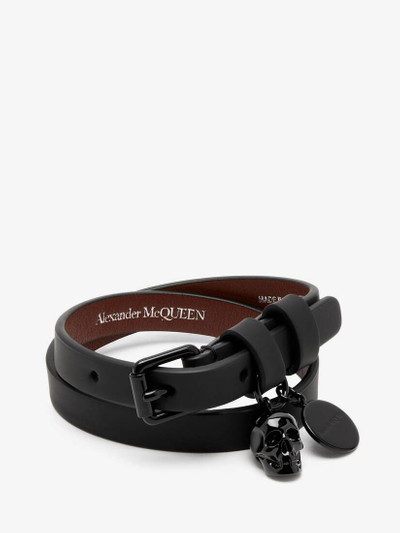 Alexander McQueen Men's Double Wrap Bracelet in Black outlook