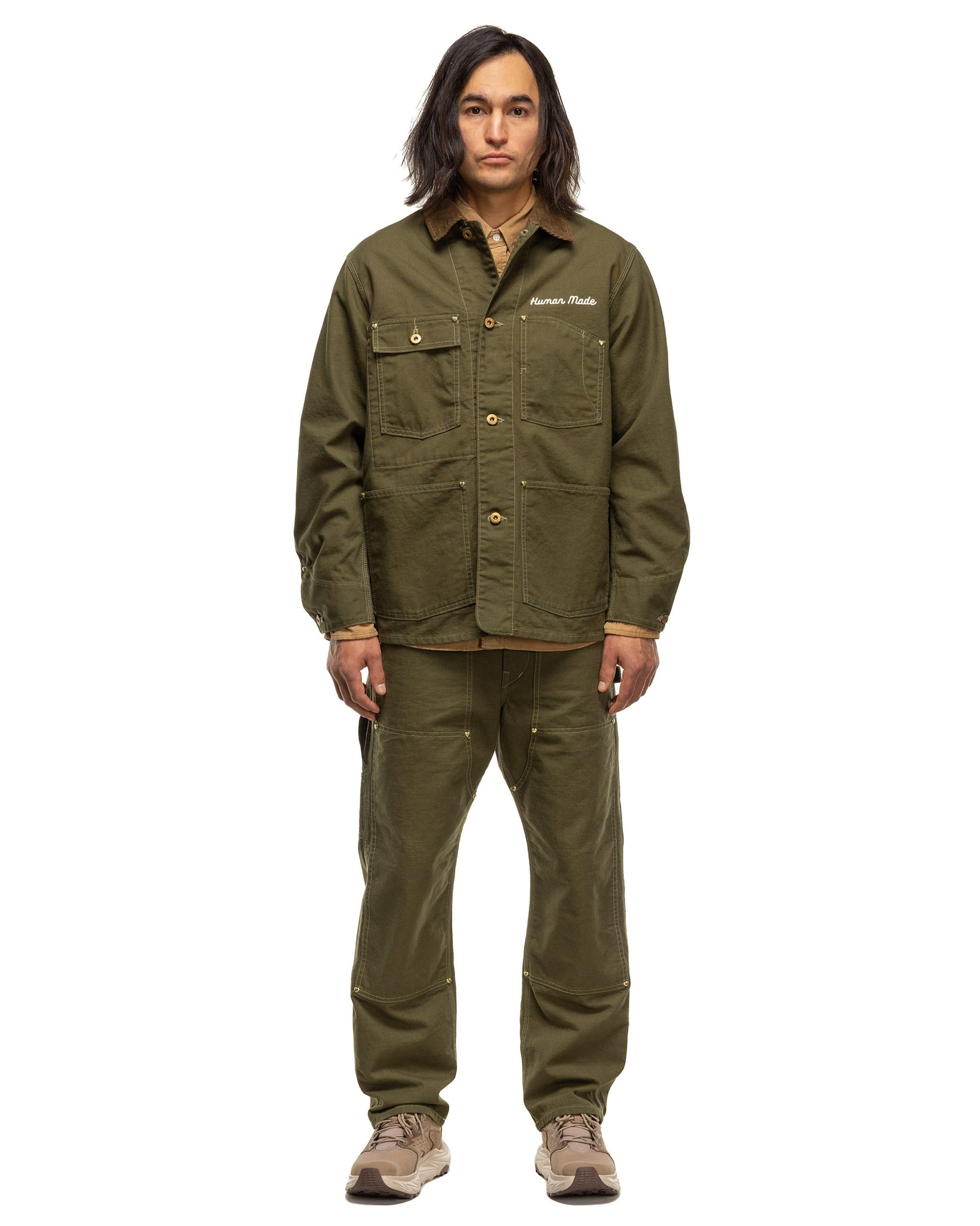 Human Made Duck Coverall Jacket Olive Drab | REVERSIBLE