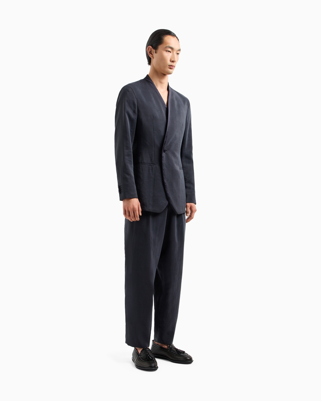 WASHED, SILK-BLEND, TWO-PLEAT TROUSERS - 2