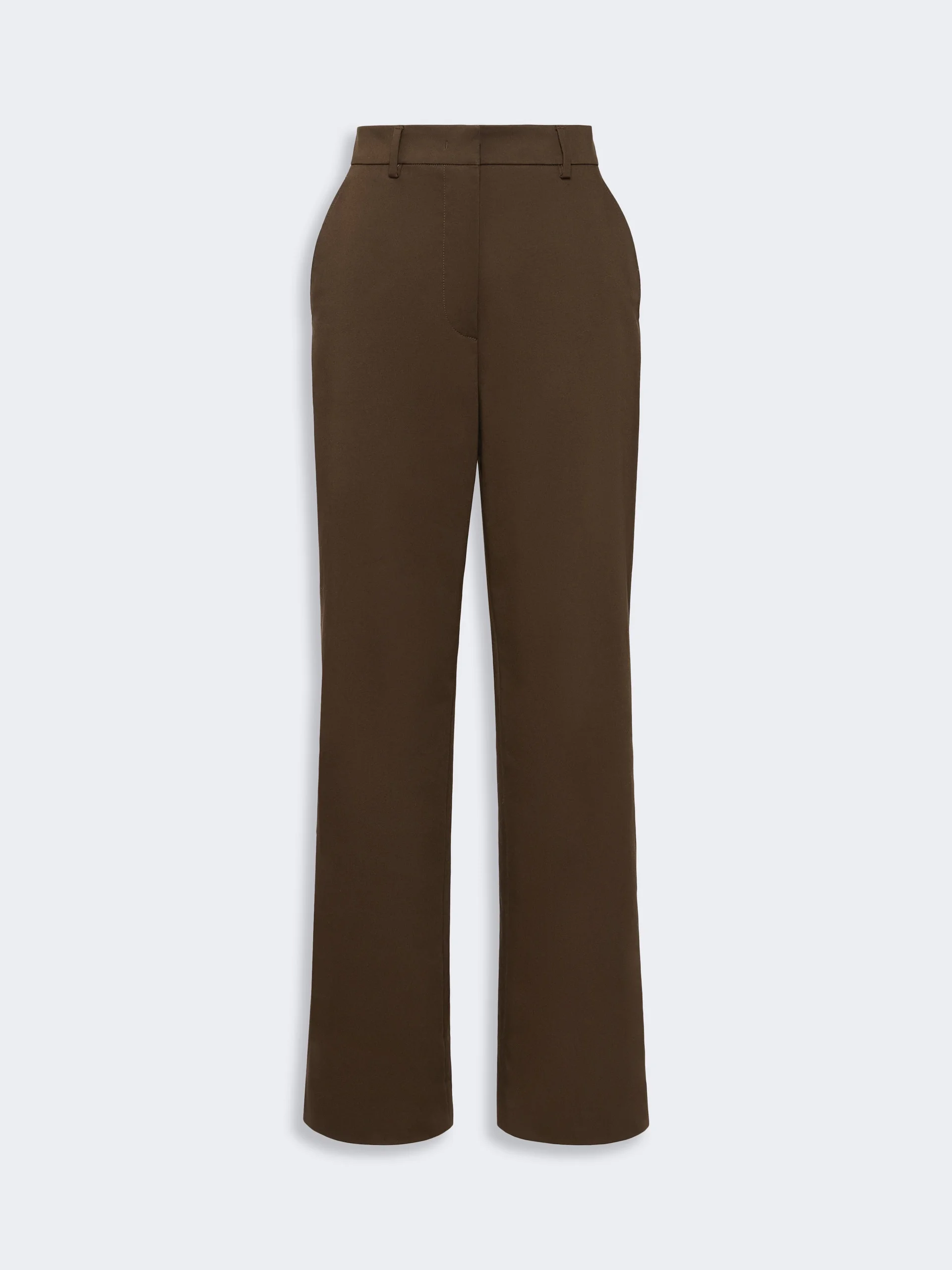 WKSMARANTA Cotton satin trousers - BROWN - 1