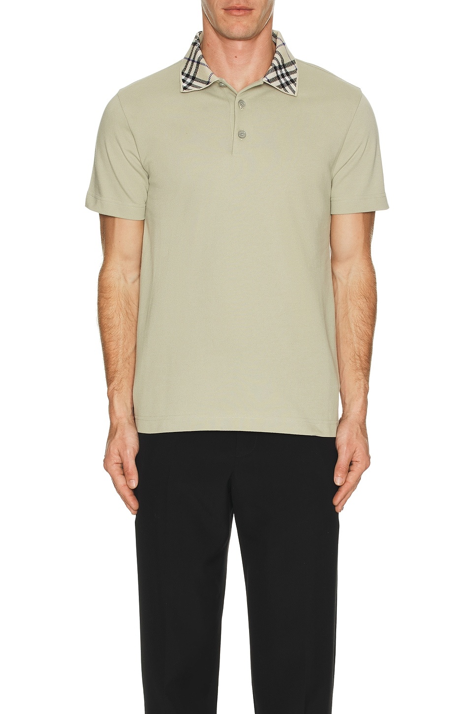 Polo With Check Collar - 3