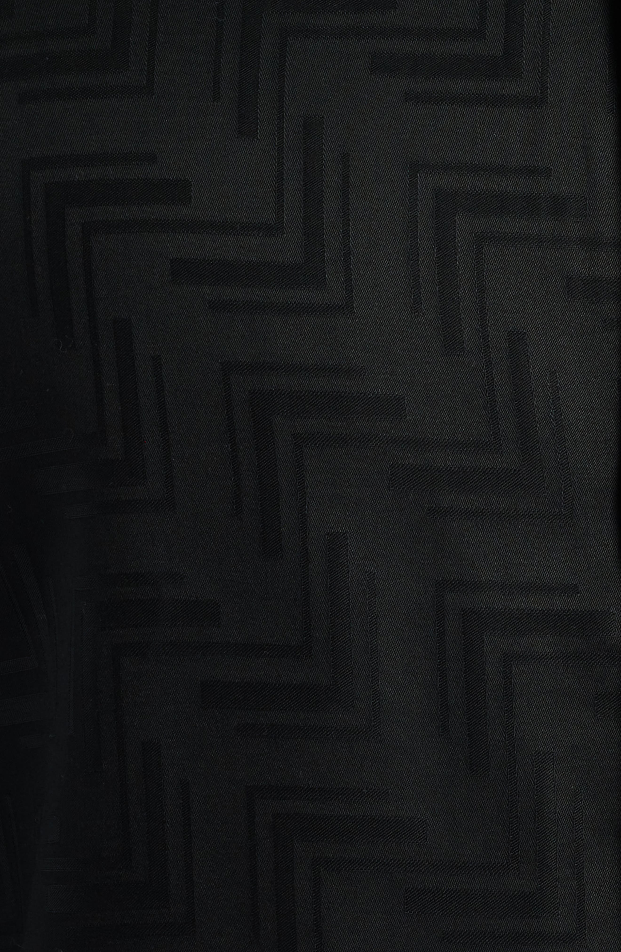 Emporio Armani Short Sleeve Lyocell Button-Up Shirt in Solid Black at Nordstrom - 5