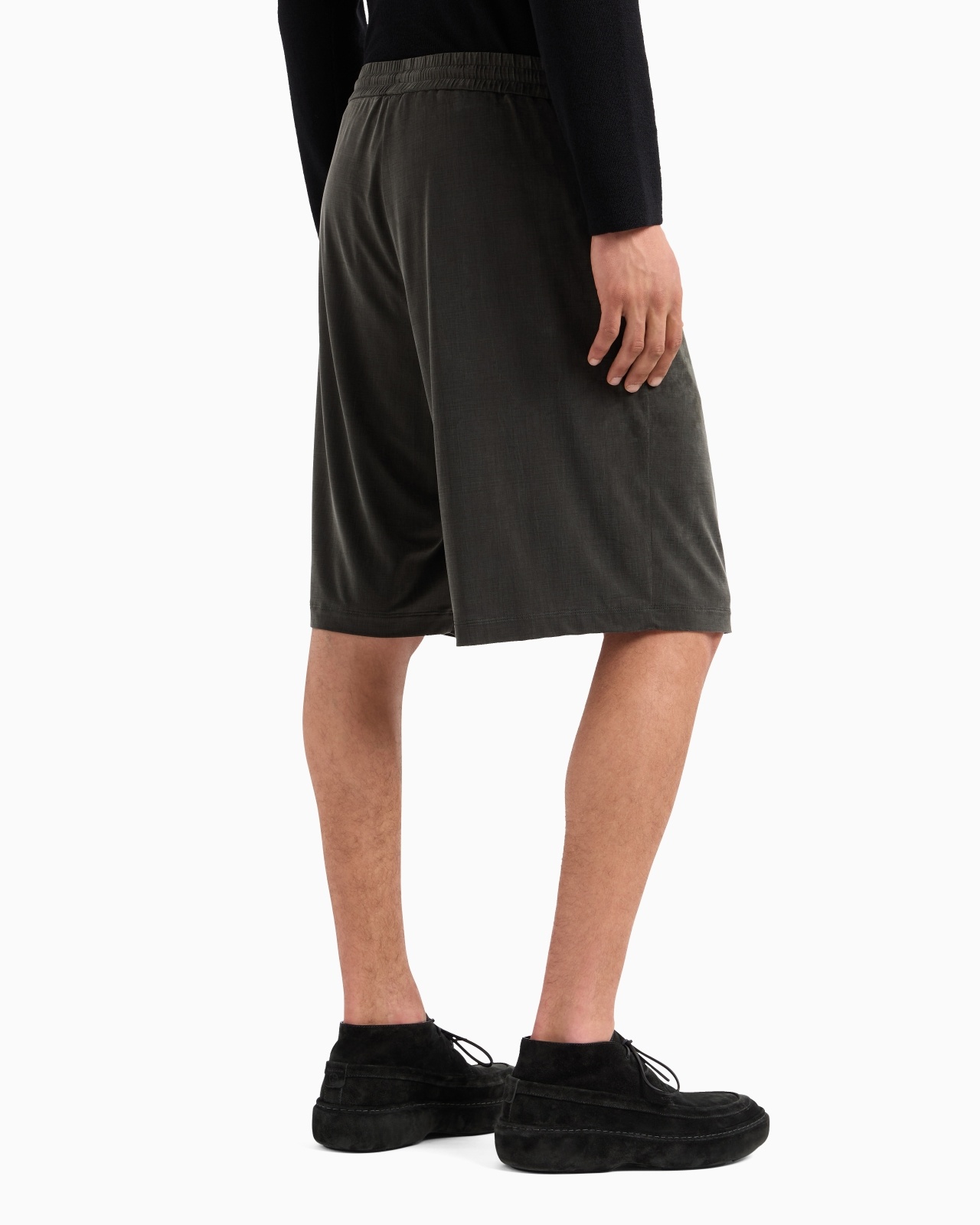 STRETCH CUPRO BERMUDA SHORTS - 3