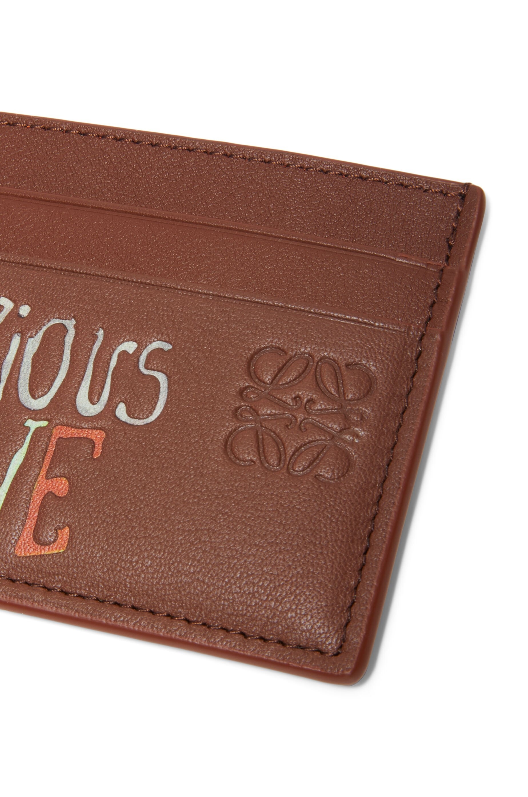 Anxious Love plain cardholder in classic calfskin - 4