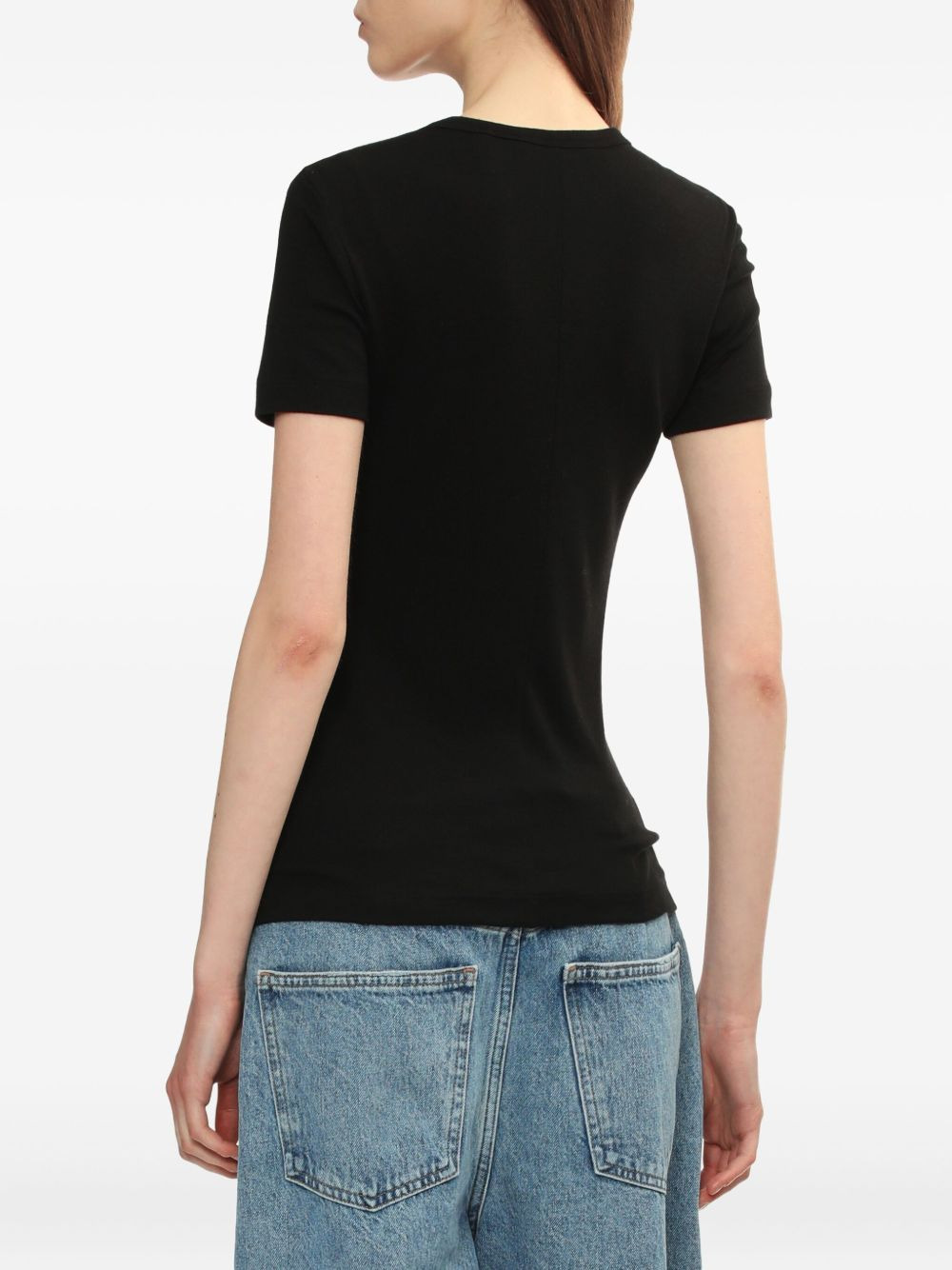 Shrunken ribbed-knit top - 4