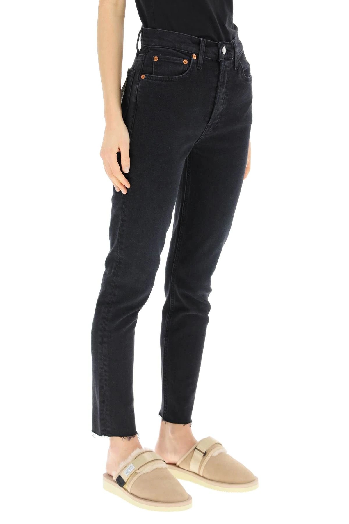 90S HIGH RISE ANKLE CROP JEANS - 3