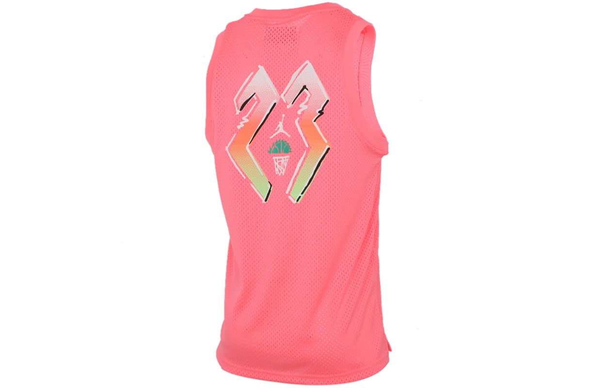 Air Jordan Casual Sports Sleeveless Training Running Vest Pink Red CZ4860-675 - 2