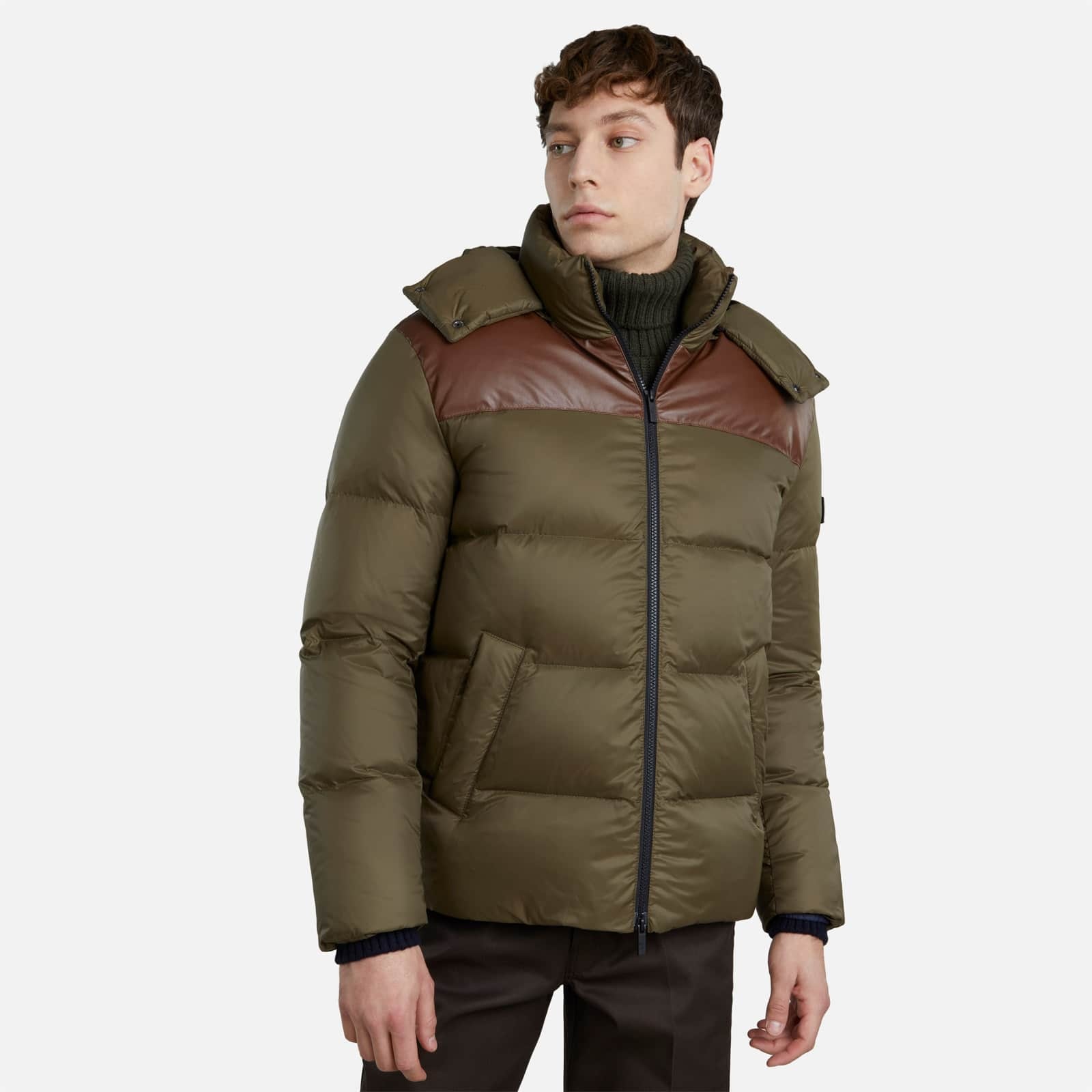Hooded Down Jacket Green - 5