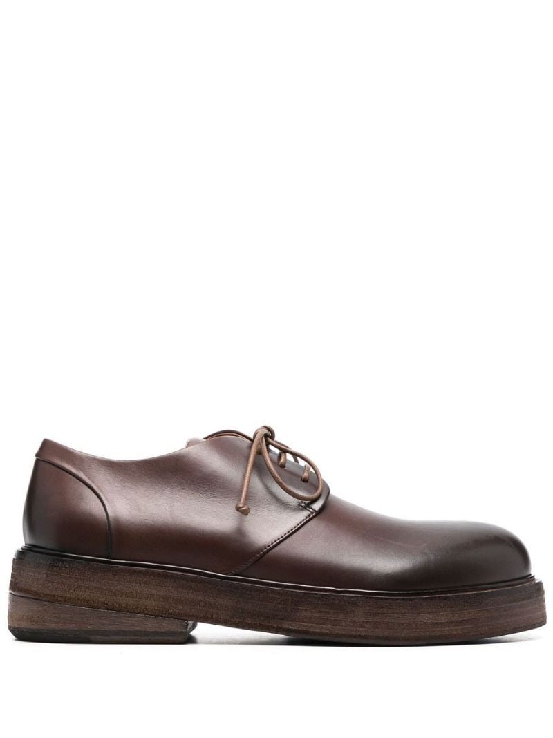 leather lace-up derby shoes - 1