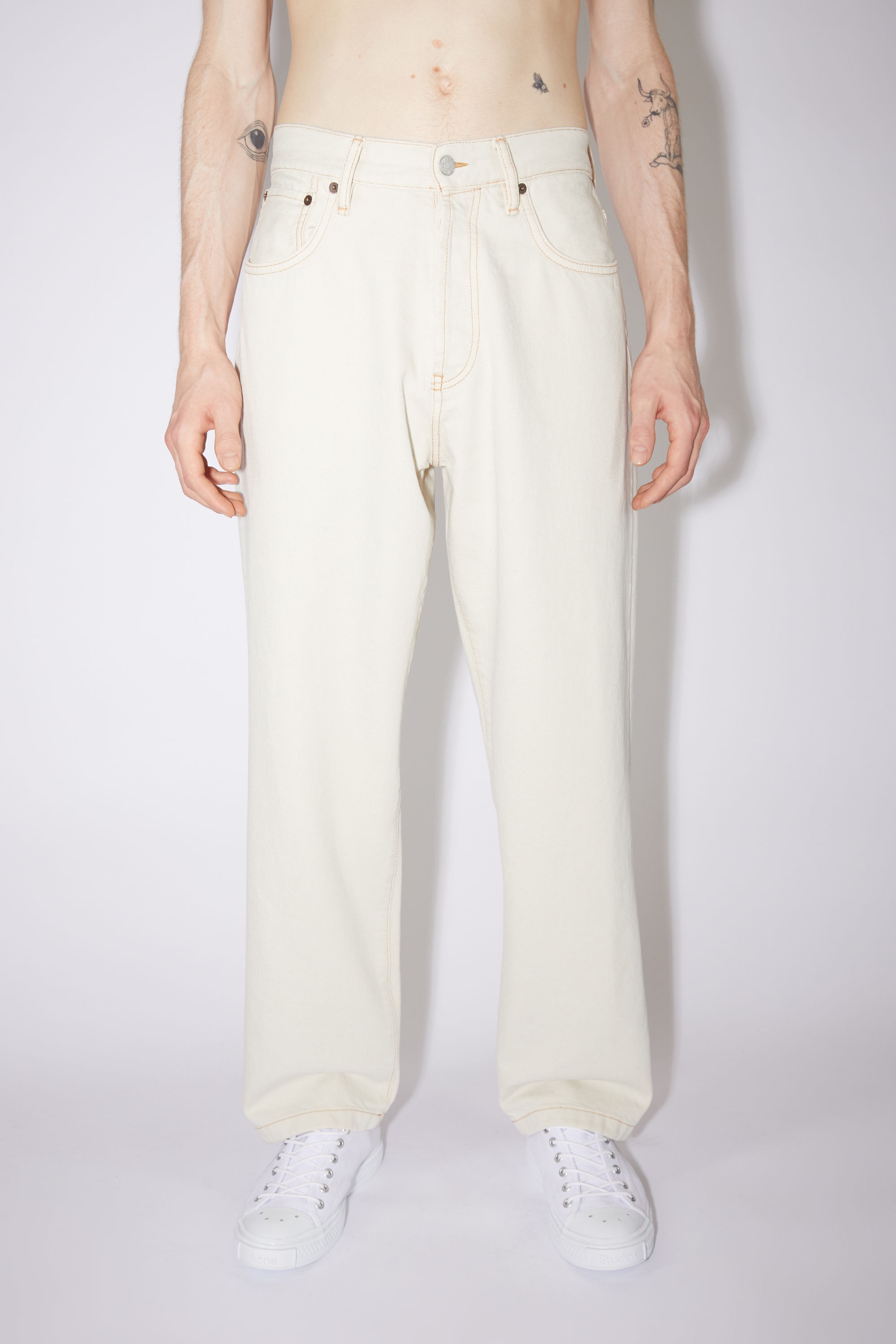 Loose fit jeans - White - 4