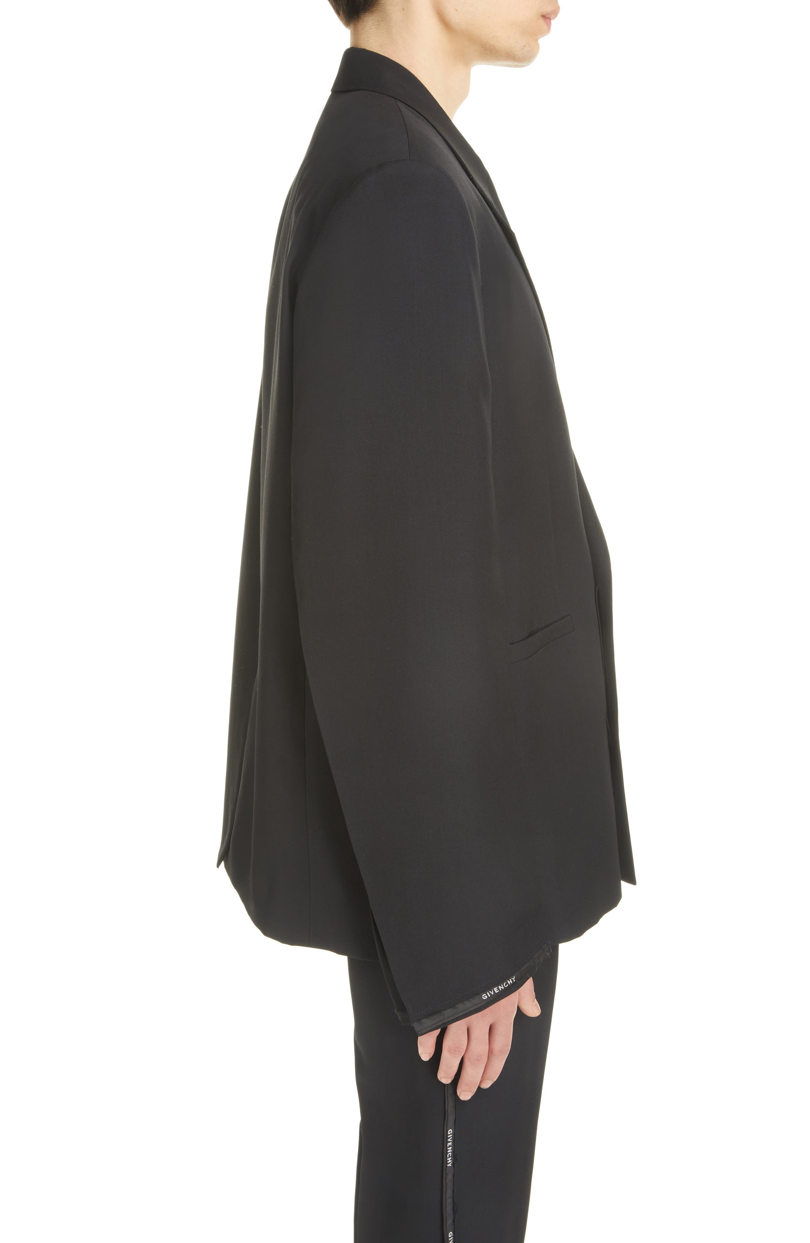Logo Tape Oversize Virgin Wool Jacket - 3