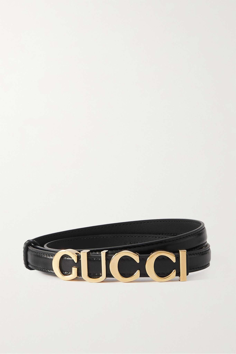 Gucci 버클 얇은 벨트 - 1