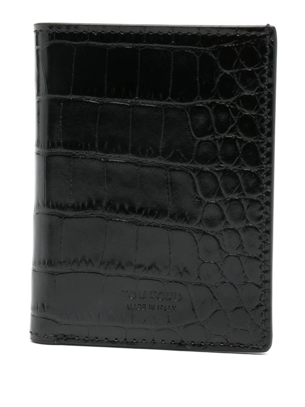 crocodile-embossed cardholder - 1