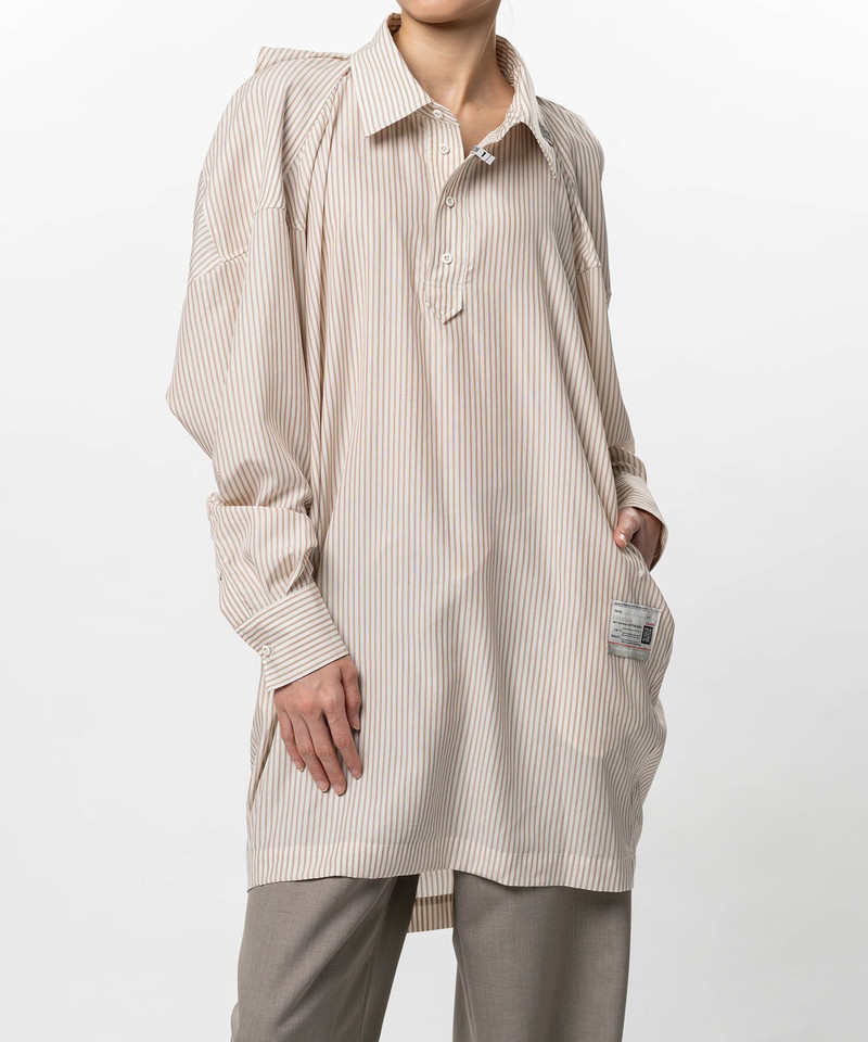 Vest Combined Stripe Shirt Dress 17
