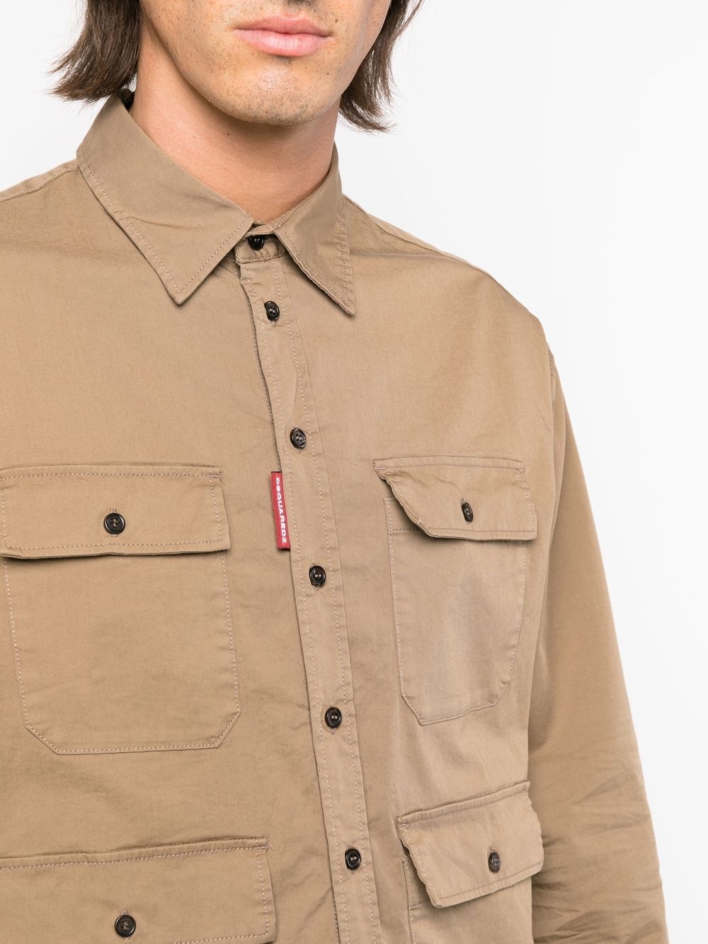 patch-pocket button-up shirt - 5