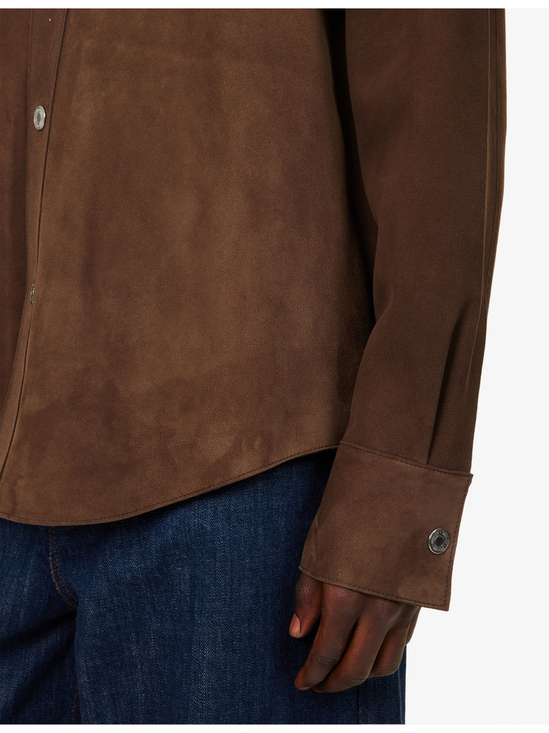 Ami de Coeur Buttoned Suede Overshirt 6