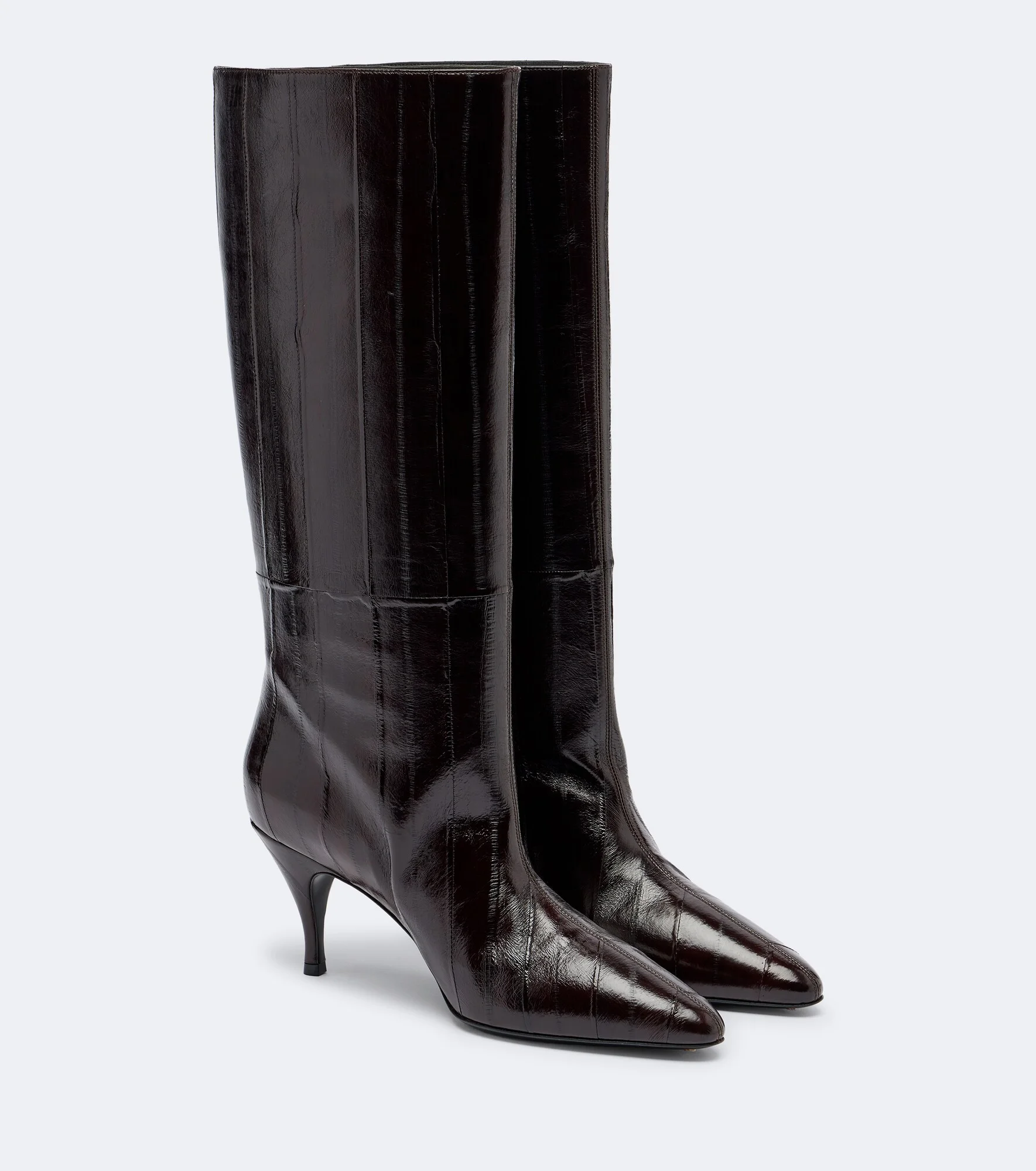 Silhouette leather knee-high boots - 1