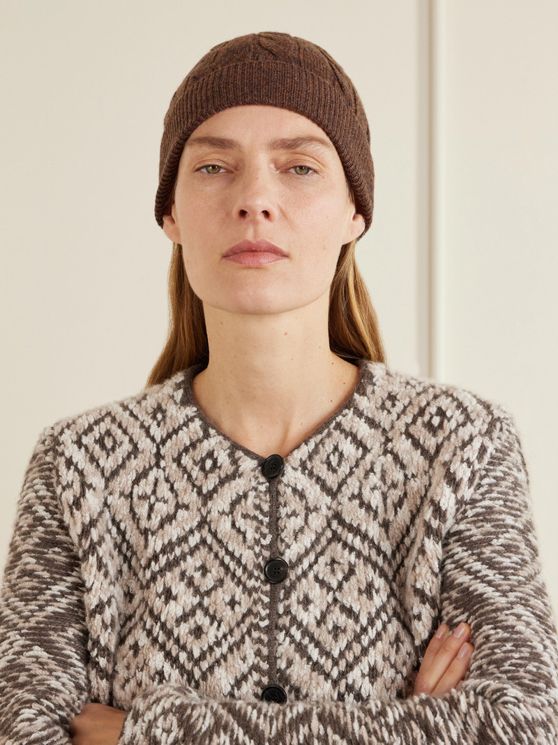 Loro Piana Cedar Cable-knit Cashmere Beanie outlook