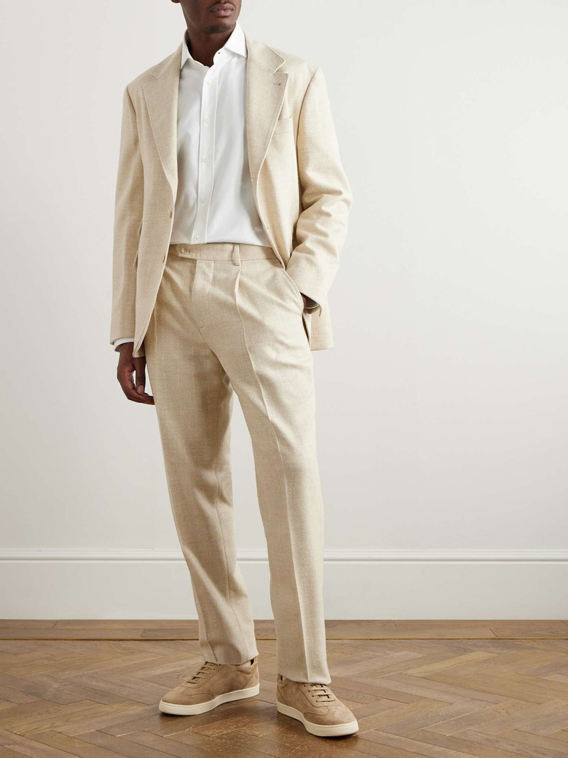 Brunello Cucinelli Cutaway-Collar Slim-Fit Cotton-Piqué Shirt outlook