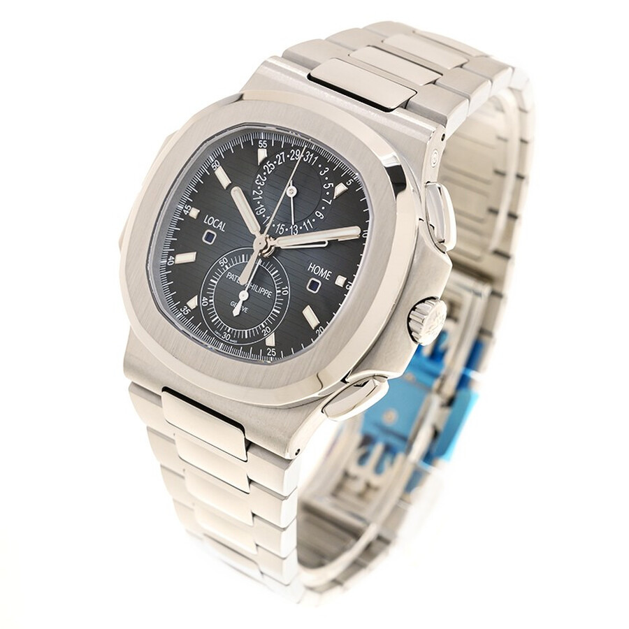 Pre-owned Patek Philippe Nautilus Chronograph Sunburst Blue Dial Men's Watch 5990-1A-011 - 3