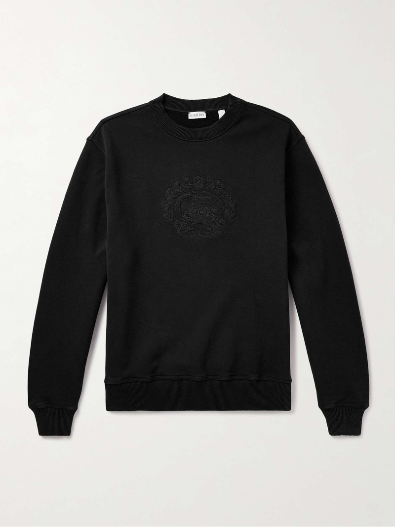Logo-Embroidered Cotton-Jersey Sweatshirt - 1
